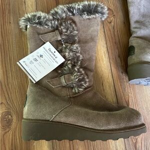 BRAND NEW | BearPaw Tan Fur-Lined Winter Boots